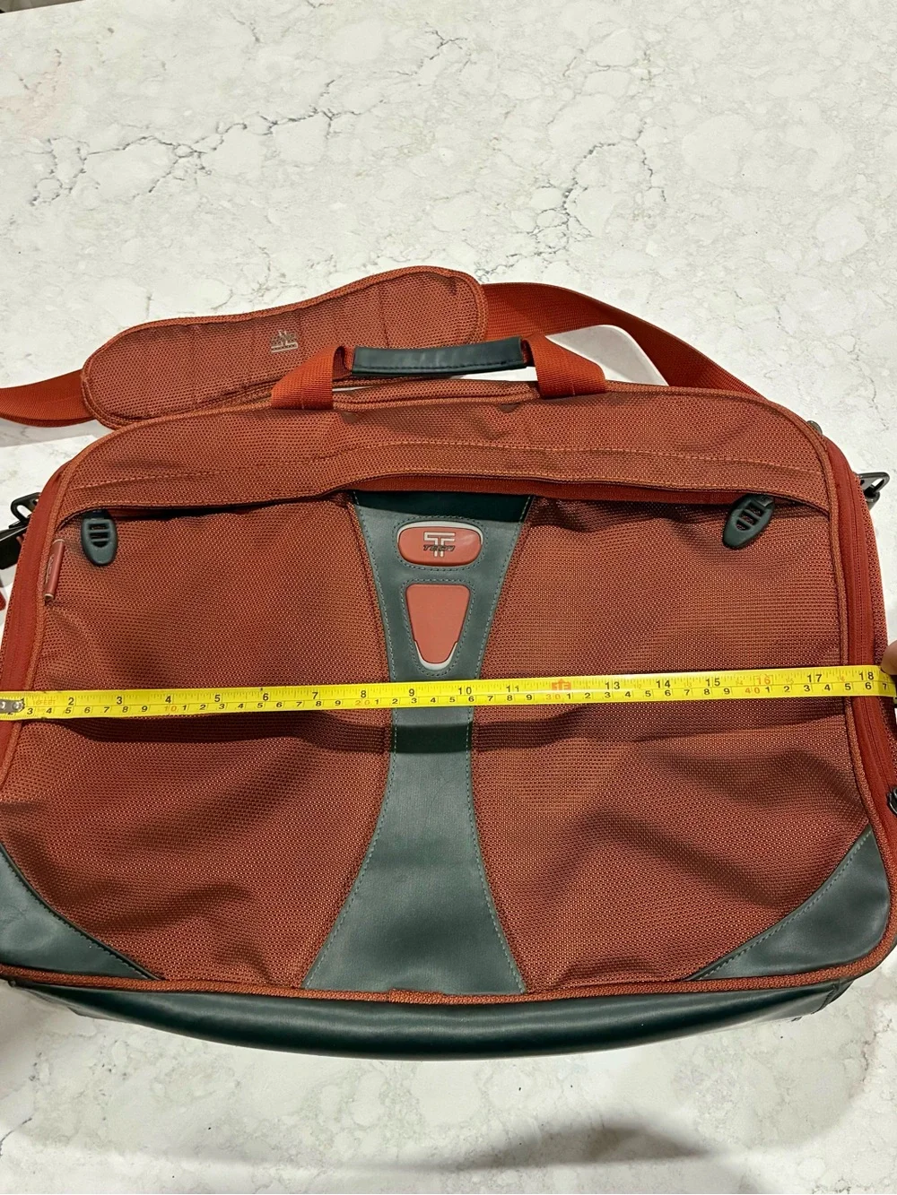Men's Tumi T-Tech Rust Red Travel Laptop Briefcase -
